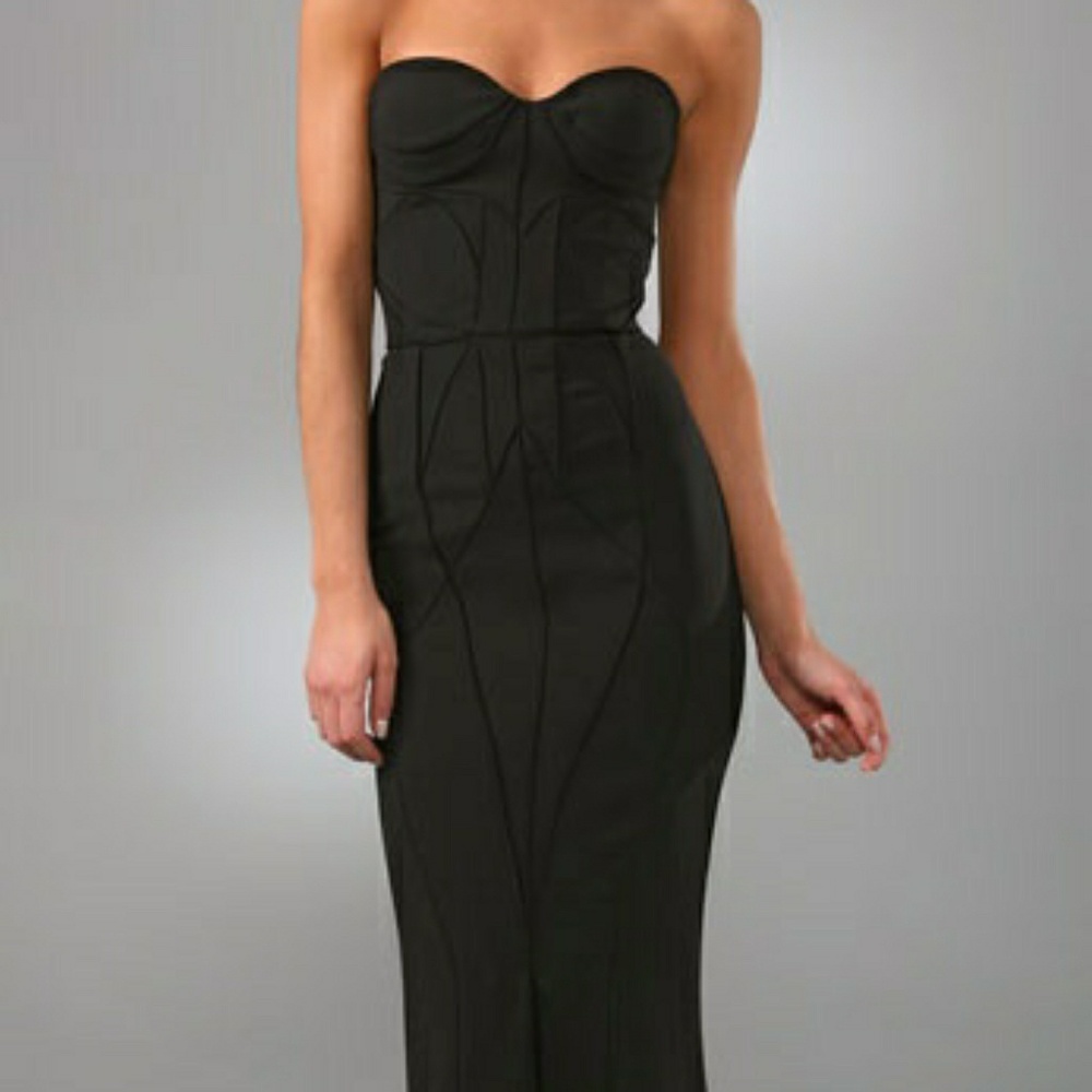 Brian Reyes Corset Strapless Gown